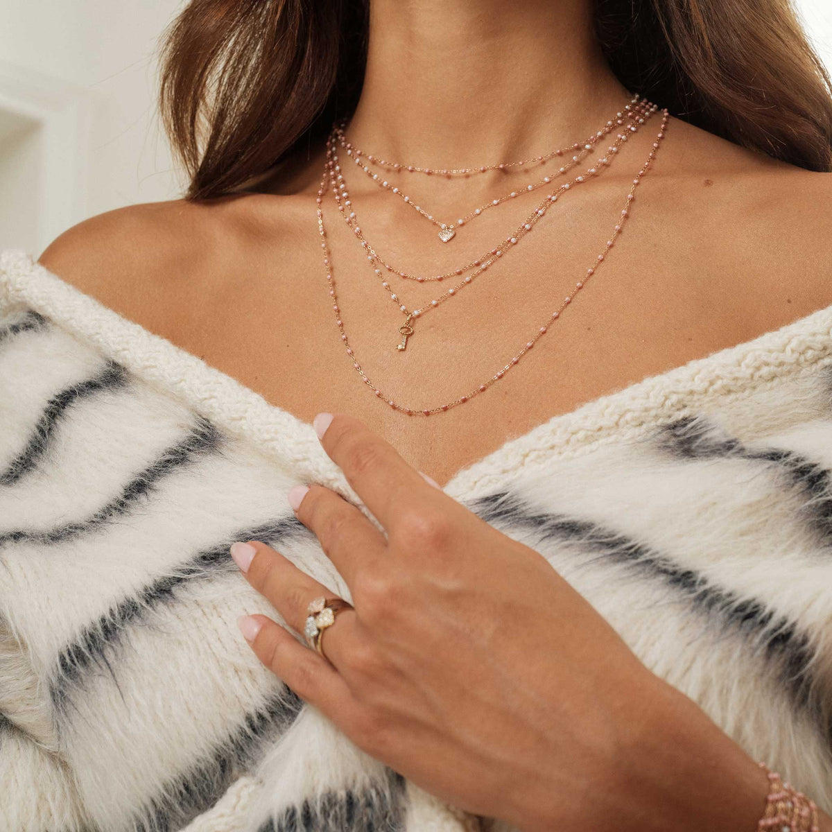 Collier Ajustable Cloe & Cluzo ROUGE LG
