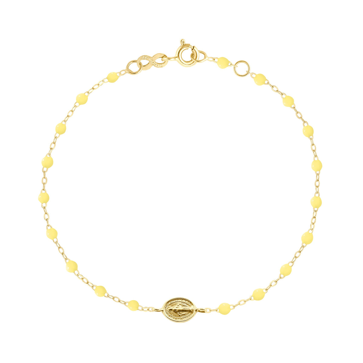 Madone Charm Classic Gigi Mimosa Necklace Yellow Gold 17 cm