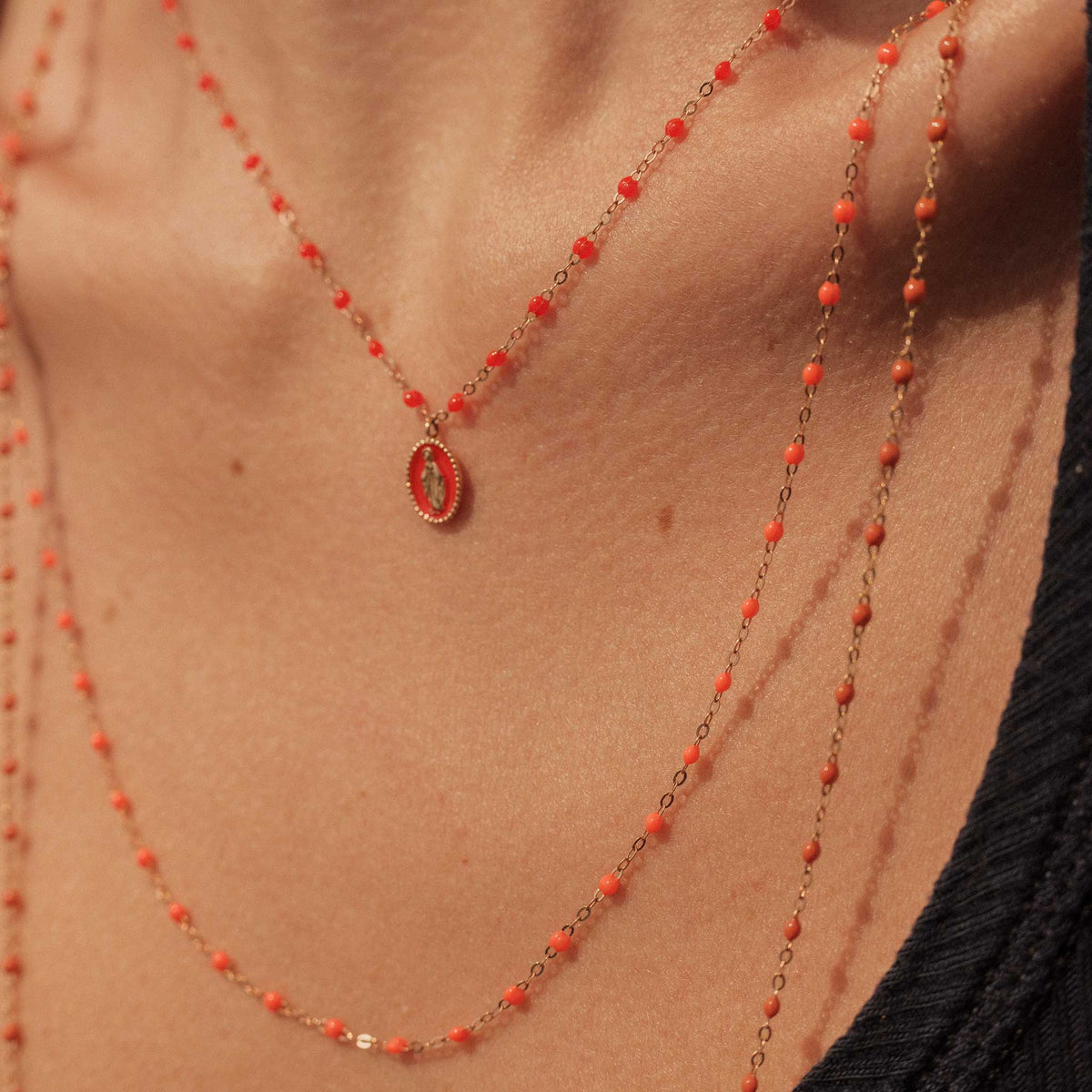 Coral necklace gold outlet