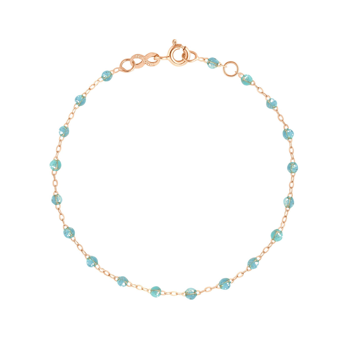 Classic Gigi Aqua bracelet, Rose Gold, 17 cm