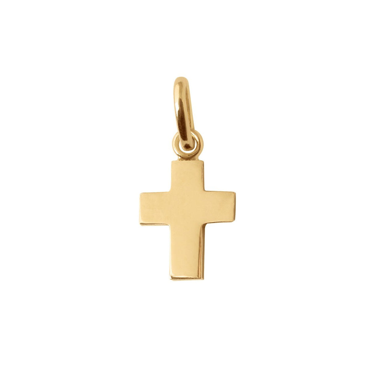 Cross Charm Yellow Gold, pendant – Gigi Clozeau - créatrice de bijoux