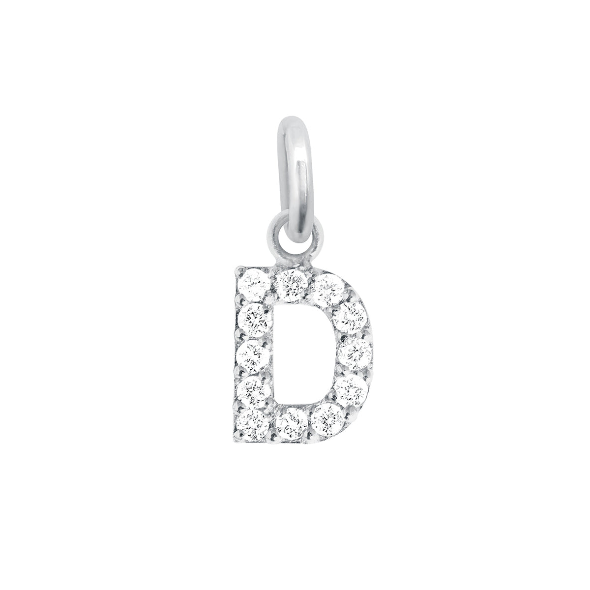 Letter d top diamond pendant
