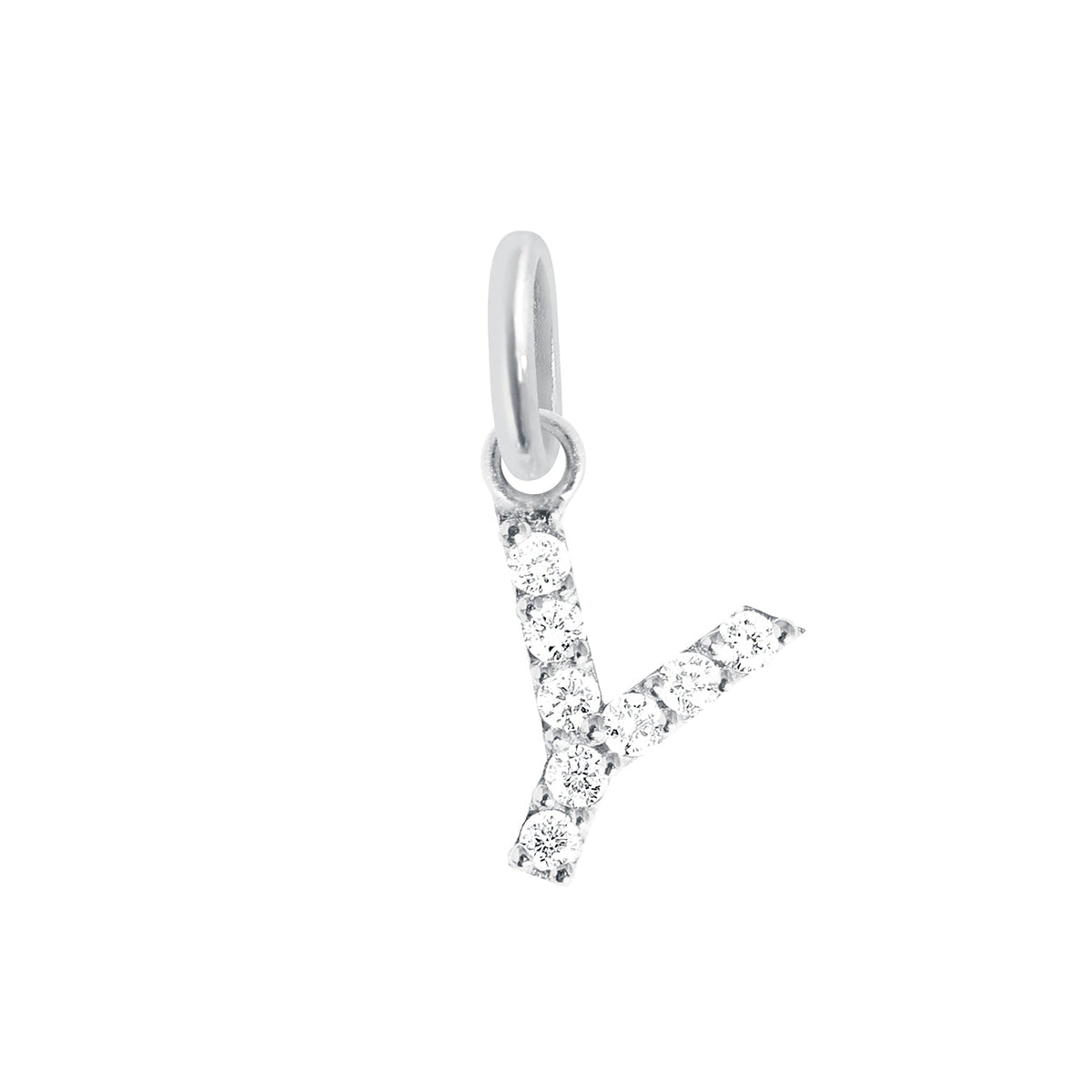 Pendentif Lettre Y Argent Et Zirconias - Modèle 1A860A11023H, Neuf Avec étiquette