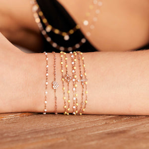 Gigi Clozeau - Bracelet sparkle In Love, diamants, or rose, 17 cm