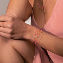 Gigi Clozeau - Bracelet corail Gigi Suprême, or rose, 1 diamant, 17 cm