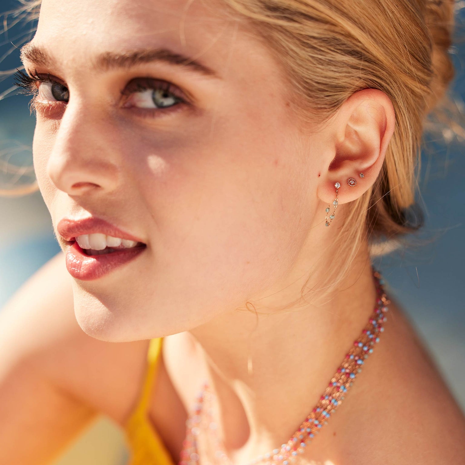 Gigi Clozeau - Boucles d'oreilles Lucky Puce diamants, or rose