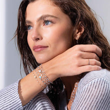 Gigi Clozeau - Bracelet blanc Classique Gigi, or rose, 17 cm
