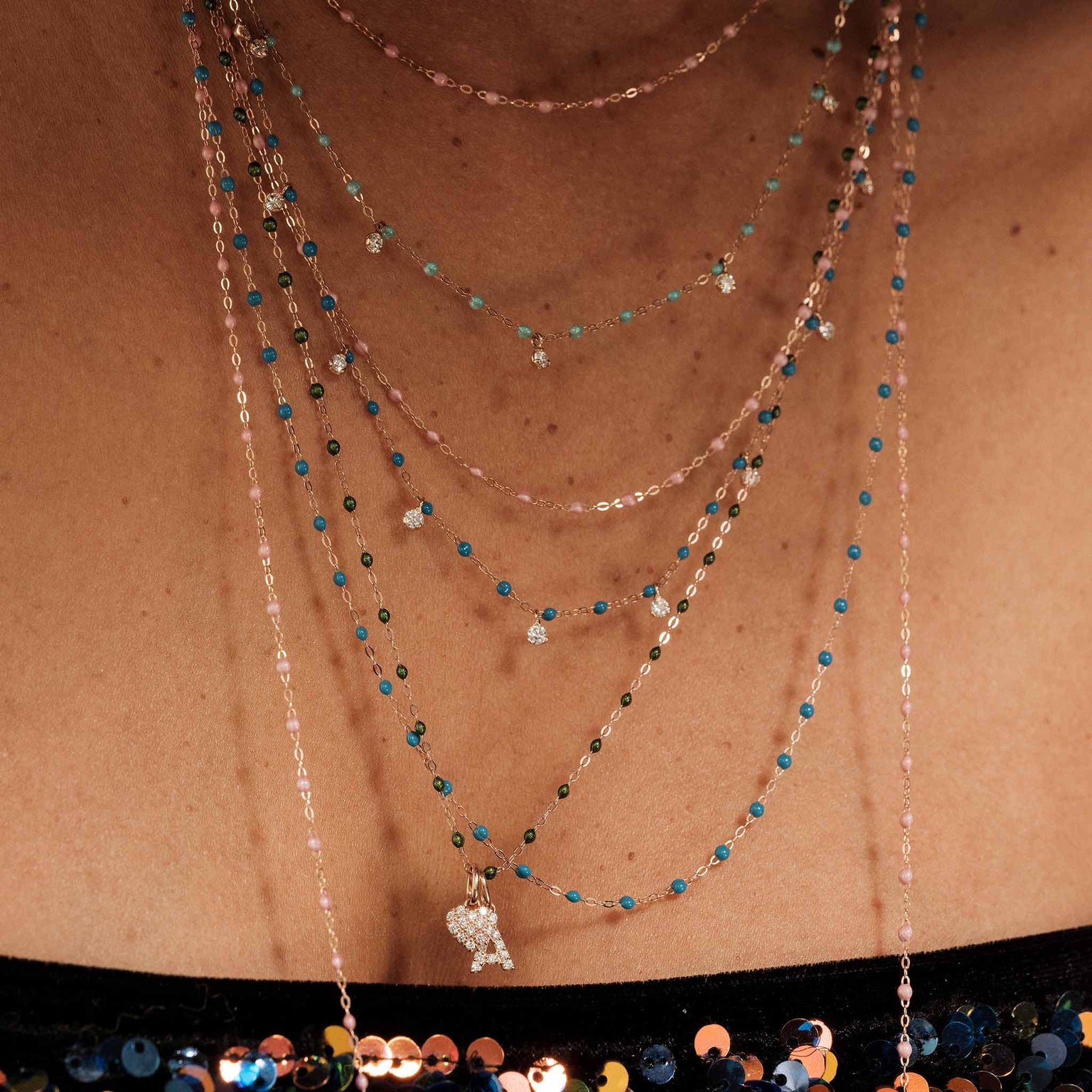 Gigi Clozeau - Pendentif In Love, diamants, or jaune