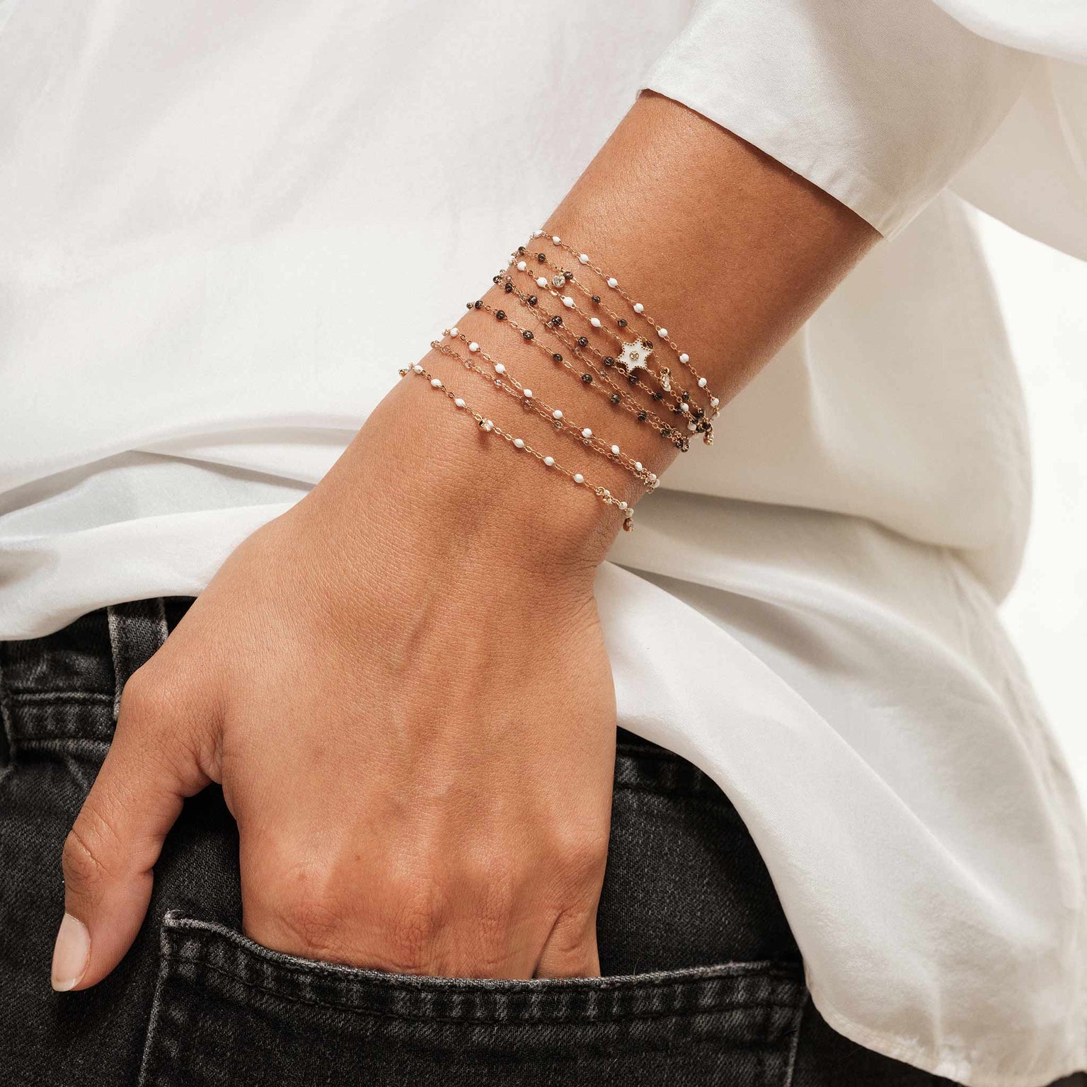 Classic Gigi Sparkle bracelet Rose Gold 17 cm Gigi Clozeau createur de bijoux