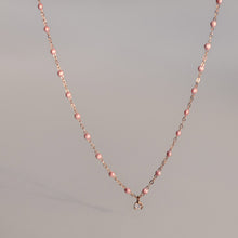 Gigi Clozeau - Collier blush Gigi Suprême, or rose, 1 diamant, 42 cm
