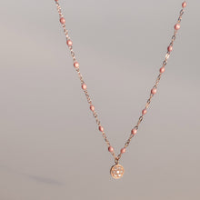 Gigi Clozeau - Collier blush Puce diamants, or rose, 42 cm