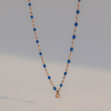 Gigi Clozeau - Collier saphir Gigi Suprême, or rose, 1 diamant, 42 cm