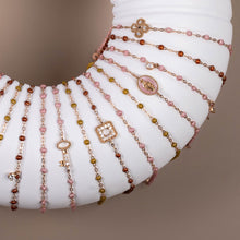 Gigi Clozeau - Bracelet blush Clé diamants, or rose, 17 cm