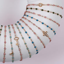 Gigi Clozeau - Bracelet blush Puce diamants, or rose, 17 cm