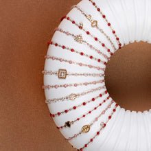 Bracelet gigi Clozeau opale Trésor, diamants, or rose, 17 cm