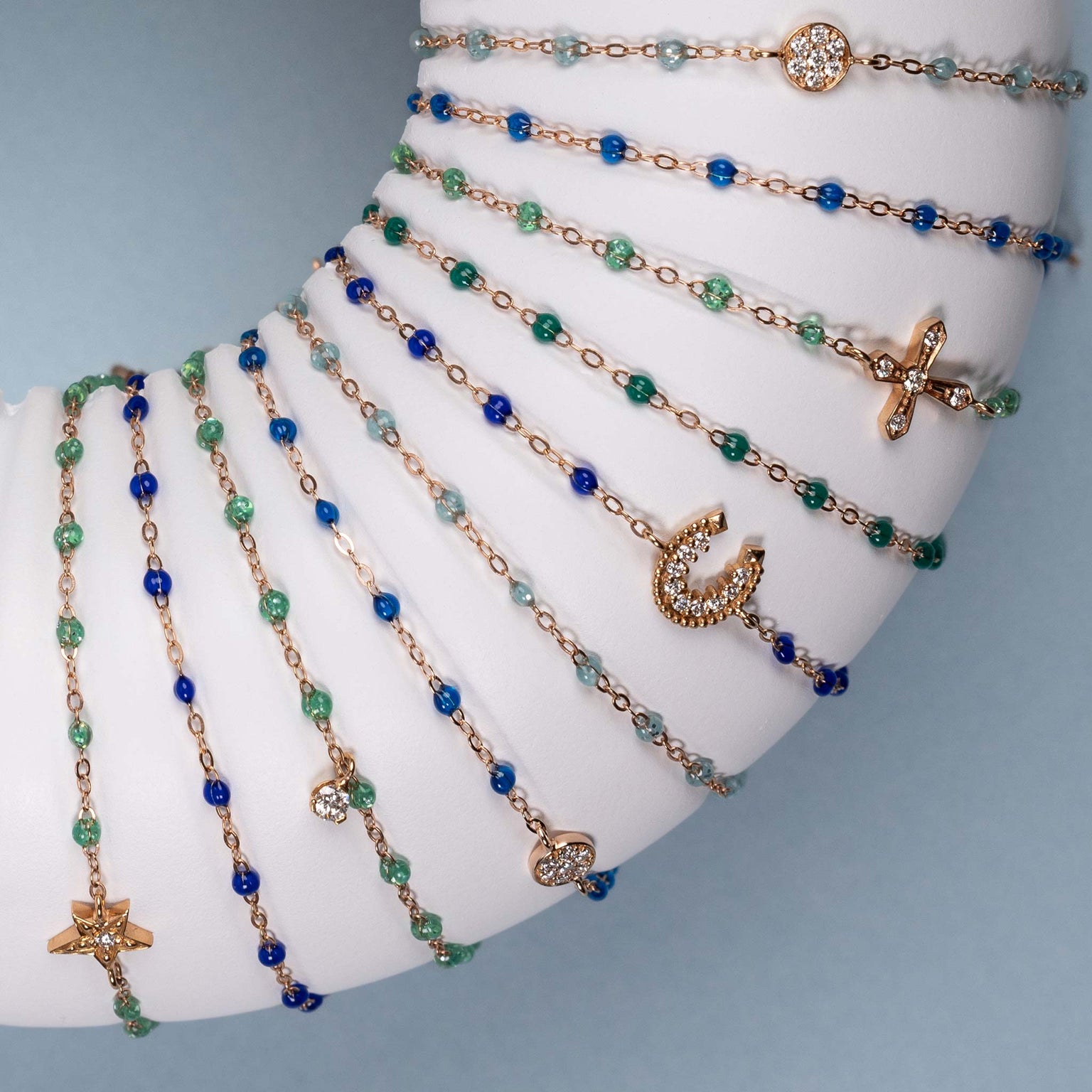 Gigi Clozeau - Gigi Supreme 1 Diamond Bracelet, Mint, Rose Gold, 17 cm