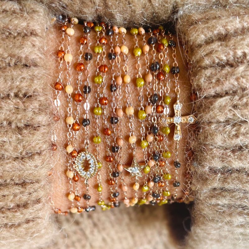 Gigi Clozeau - Bracelet nude Classique Gigi, or rose, 17 cm