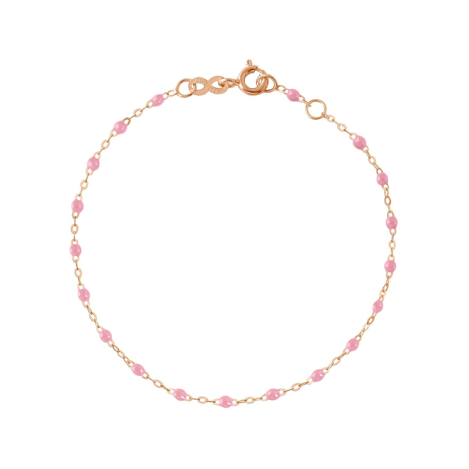 Gigi Clozeau - Bracelet bébé fuchsia Classique Gigi, or rose, 13 cm