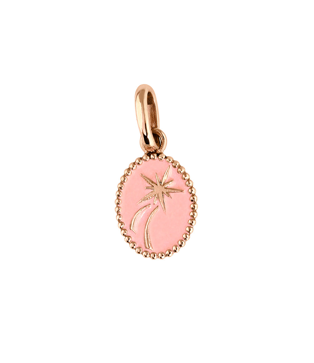 Gigi Clozeau - Pendentif Etoile Espoir résine saumon, or rose
