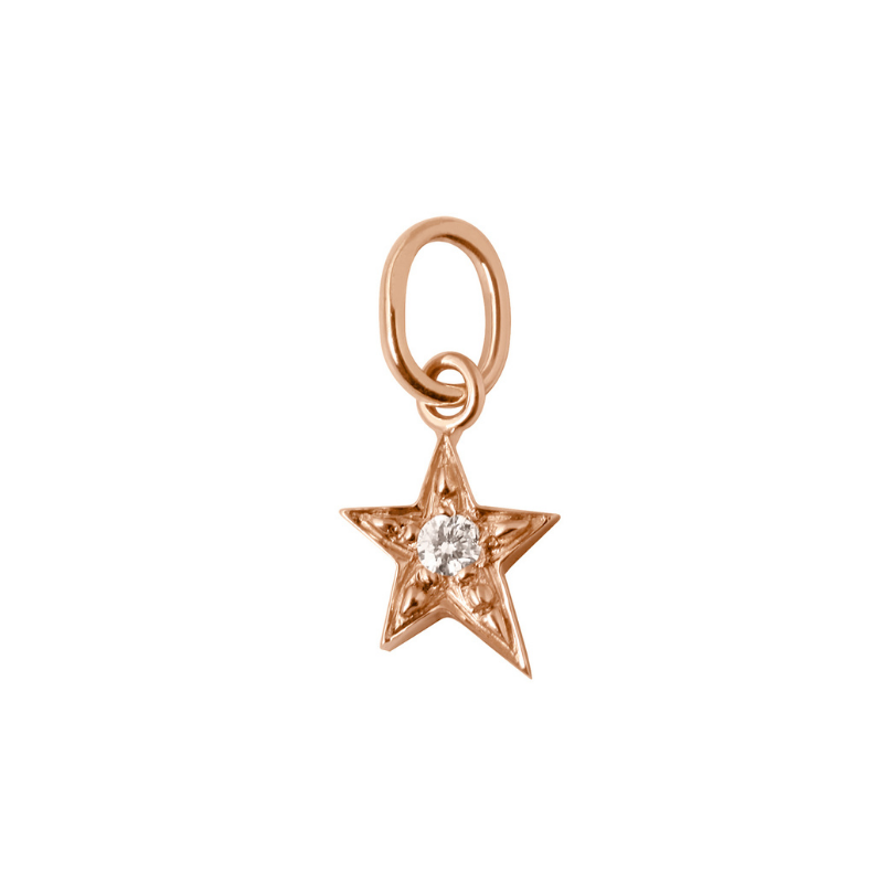 Gigi Clozeau - Pendentif Etoile diamant, or rose 