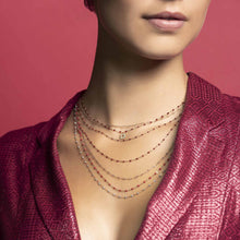 Gigi Clozeau - Collier rouge Classique Gigi, or rose, 42 cm