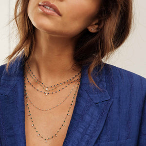 Gigi Clozeau - Collier émeraude Gigi Suprême, or jaune, 10 diamants, 60 cm