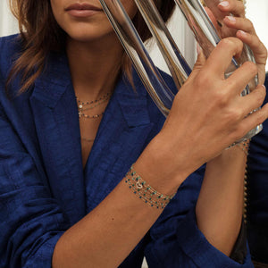 Gigi Clozeau - Classic Gigi Aqua bracelet, Rose Gold, 17 cm