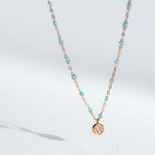 Gigi Clozeau - Collier aqua Puce diamants, or rose, 42 cm