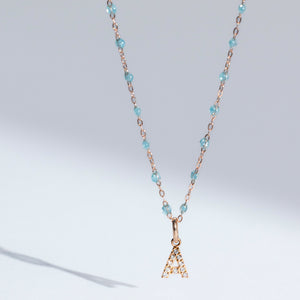 Gigi Clozeau - Pendentif Lucky Letter A, or jaune, diamants