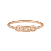 Gigi Clozeau - Bague Ama, 5 diamants, or rose, T 51