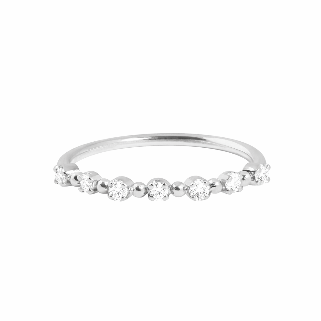 Gigi Clozeau - Bague Classique Gigi, 7 diamants, or blanc, T 51