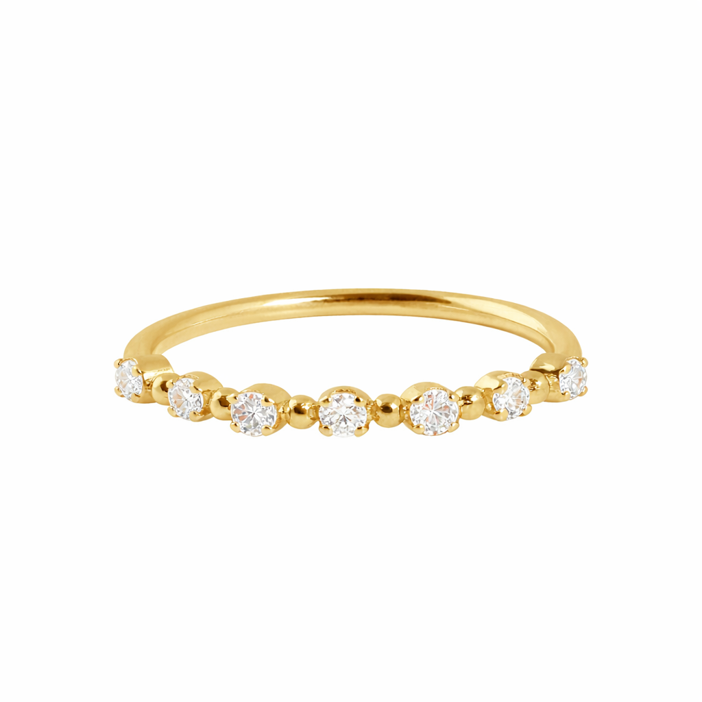 Gigi Clozeau - Classic Gigi 7 Diamonds Ring, Yellow Gold, Size 53