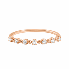 Gigi Clozeau - Bague Classique Gigi, 7 diamants, or rose, T 51