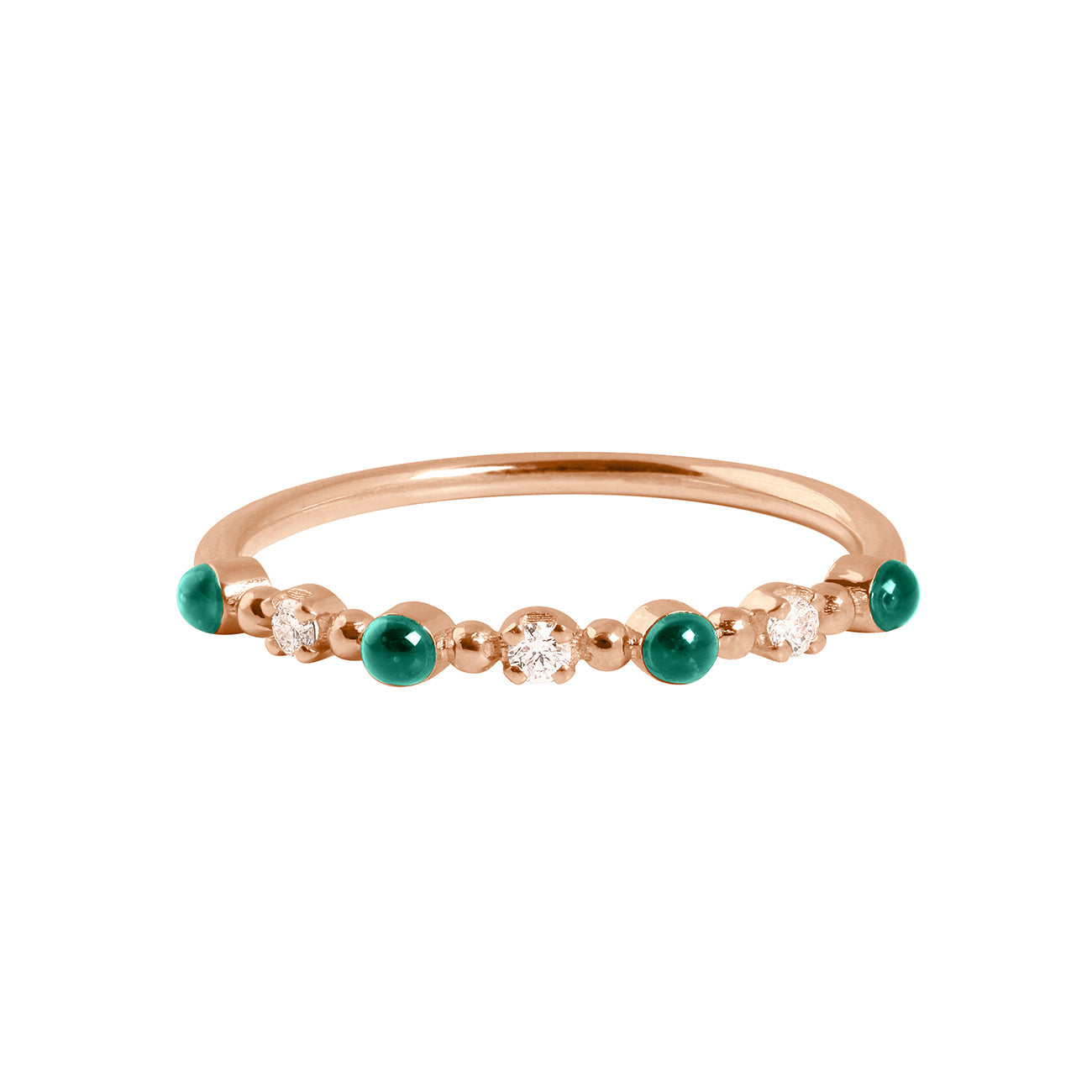 Bague émeraude Cz Dolly-Bijoux - Taille T50 à T62 - Plaqué Or 18K - Neuf étiqueté