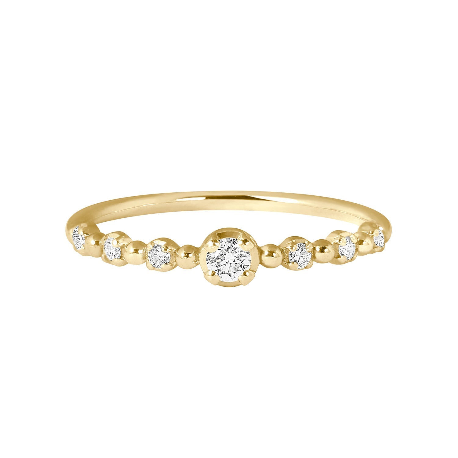 Gigi Clozeau - Bague Solitaire Gigi, diamants, or jaune, T 53