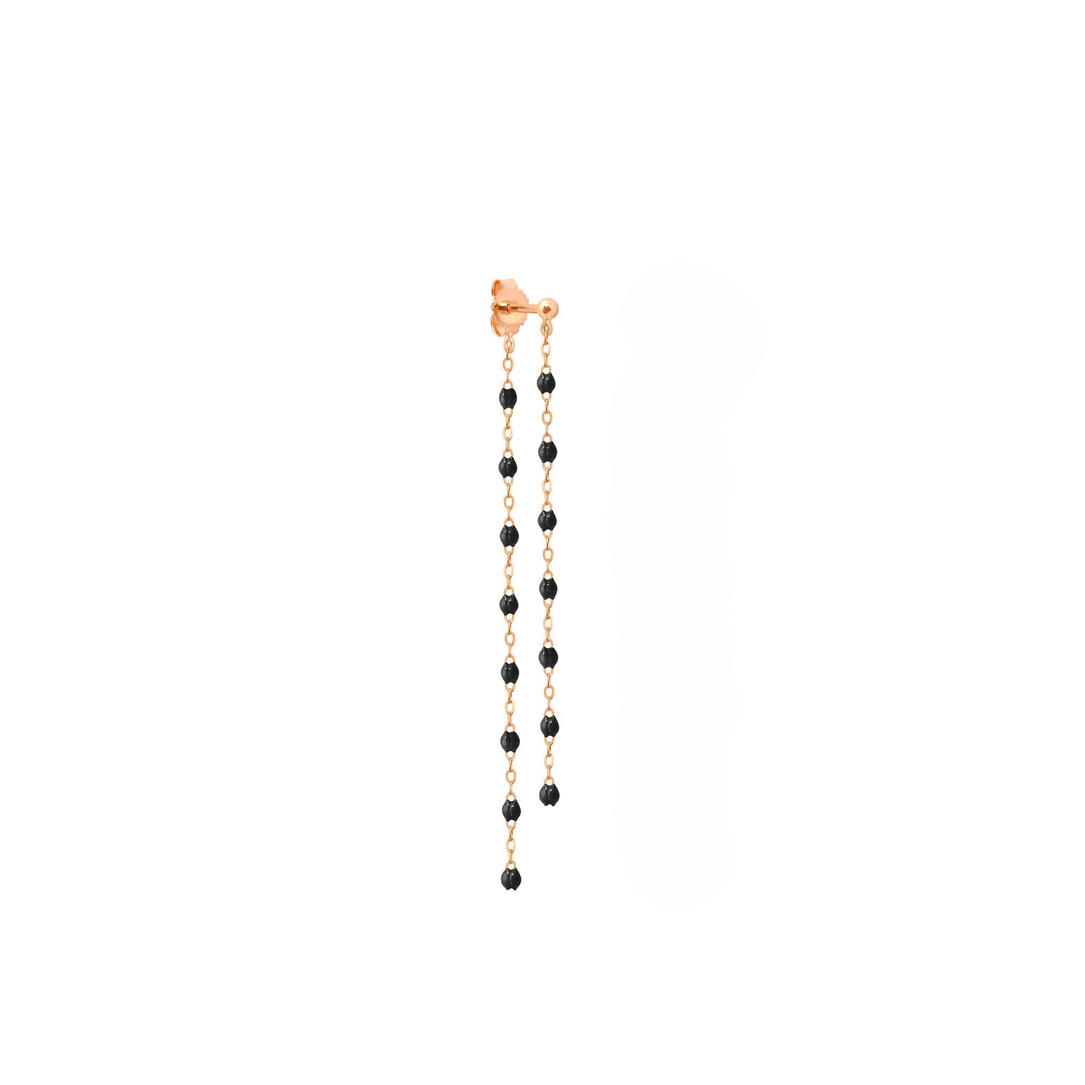 Gigi Clozeau - Boucle d'oreille unique Dansantes Classique Gigi noire, or rose
