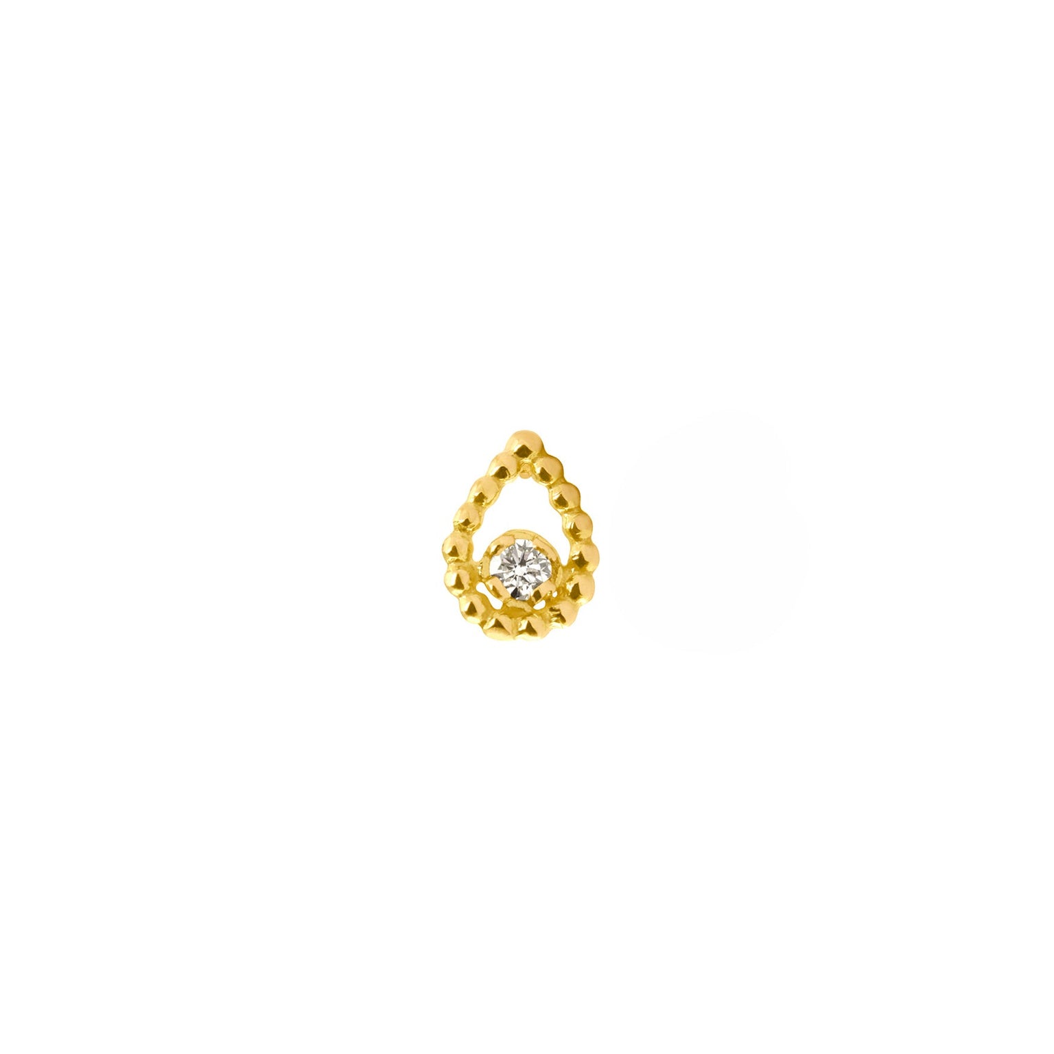 Gigi Clozeau - Boucle d'oreille unique Lucky Lotus, diamant, or jaune