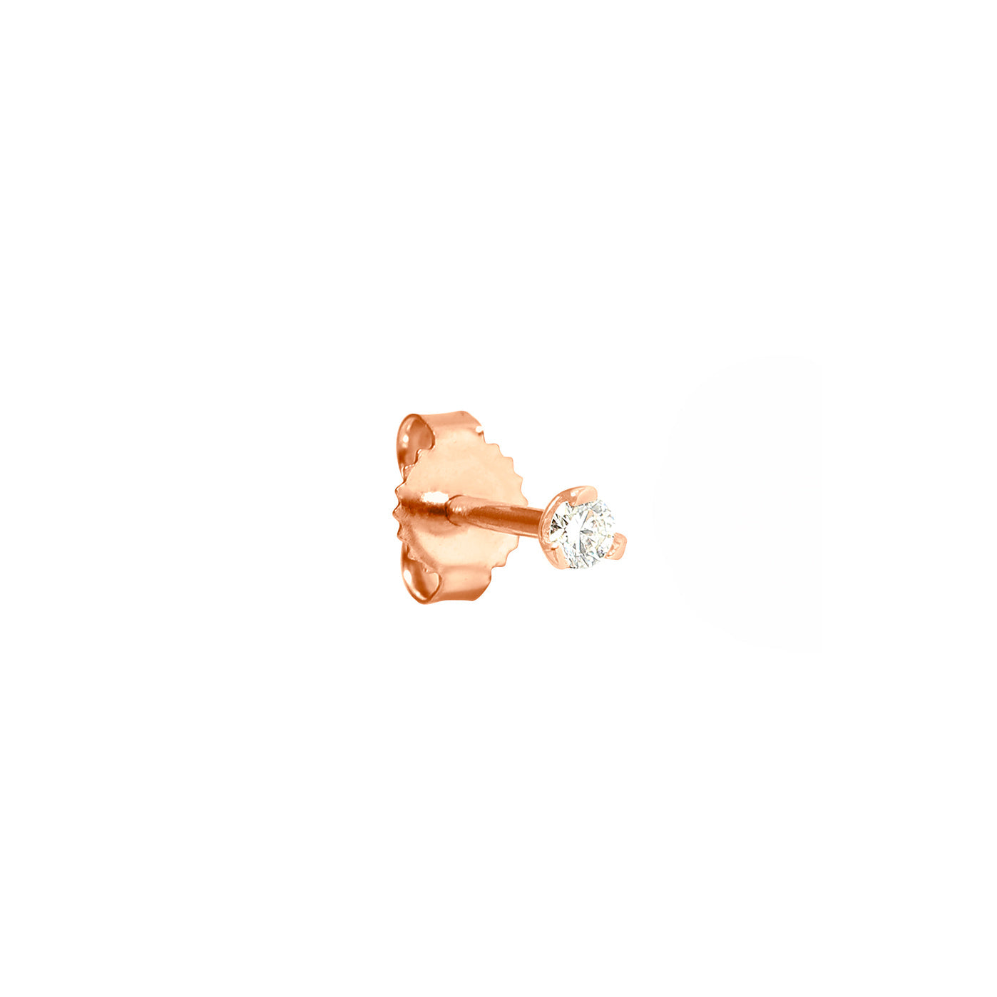 Gigi Clozeau - Boucle d'oreille unique mini Puce, diamant, or rose