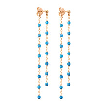 Gigi Clozeau - Boucles d'oreilles Dansantes Classique Gigi azur, or rose