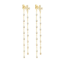 Gigi Clozeau - Boucles d'oreilles Dansantes opale Spark diamants, or jaune