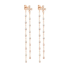 Gigi Clozeau - Boucles d'oreilles Dansantes opale Spark diamants, or rose