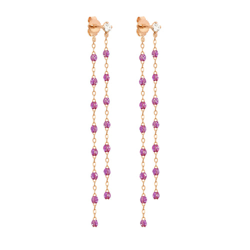 Gigi Clozeau - Boucles d'oreilles galaxy Classique Gigi, diamants, or rose