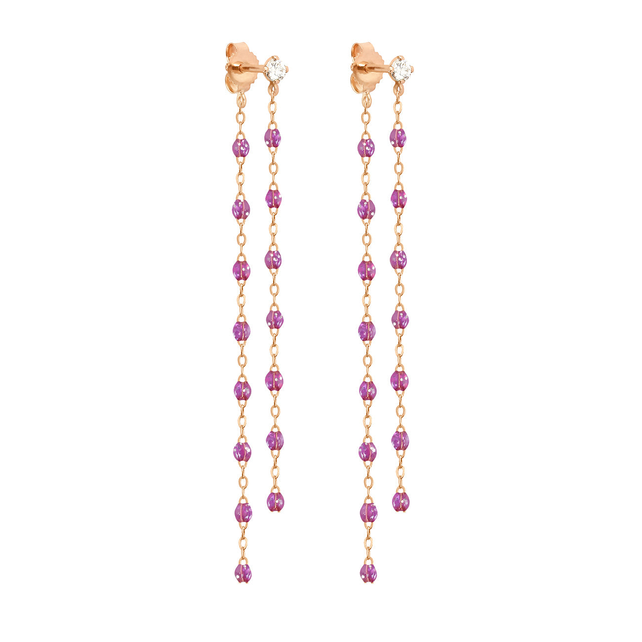 Gigi Clozeau - Boucles d'oreilles galaxy Classique Gigi, diamants, or rose