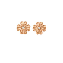 Gigi Clozeau - Boucles d'oreilles Trèfle Lumière, diamants, or rose