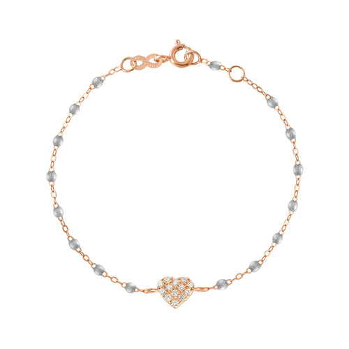 Gigi Clozeau - Bracelet argent In Love, diamants, or rose, 17 cm