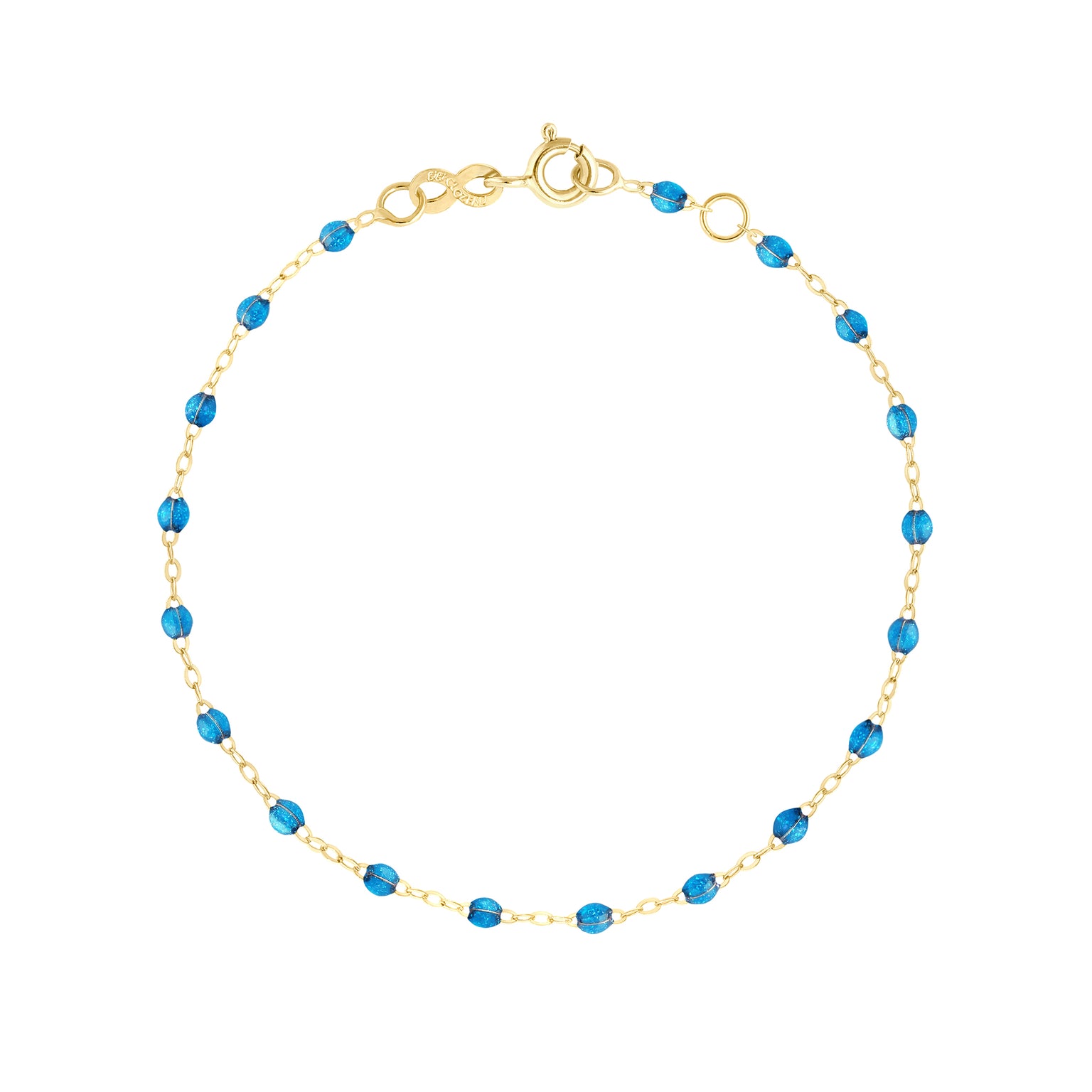 Gigi Clozeau - Bracelet azur Classique Gigi, or jaune, 15 cm