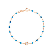 Gigi Clozeau - Bracelet azur Puce, diamants, or rose, 17 cm