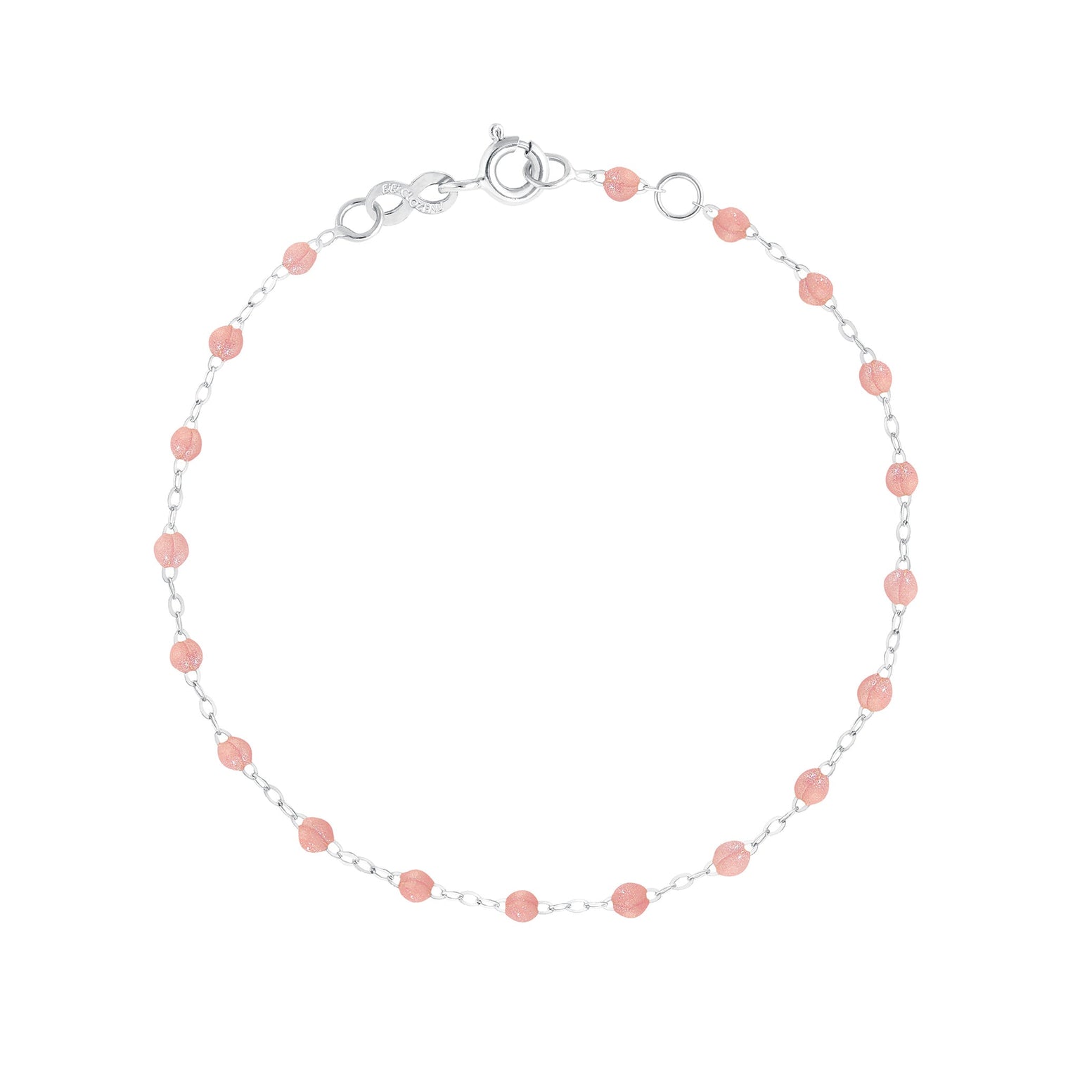 Gigi Clozeau - Bracelet blush Classique Gigi, or blanc, 24 cm