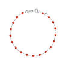 Gigi Clozeau - Bracelet corail Classique Gigi, or blanc, 24 cm