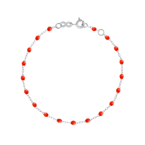 Gigi Clozeau - Bracelet corail Classique Gigi, or blanc, 24 cm
